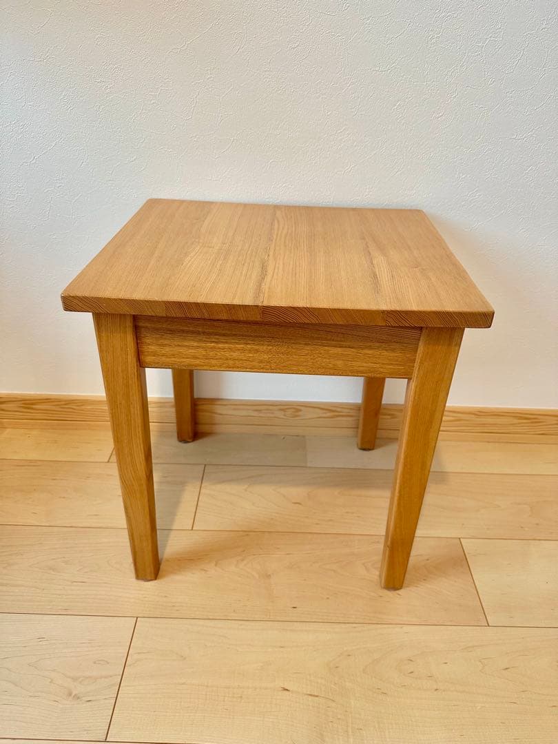 【無印良品】木製サイドテーブル 引き出し付き（廃盤品）