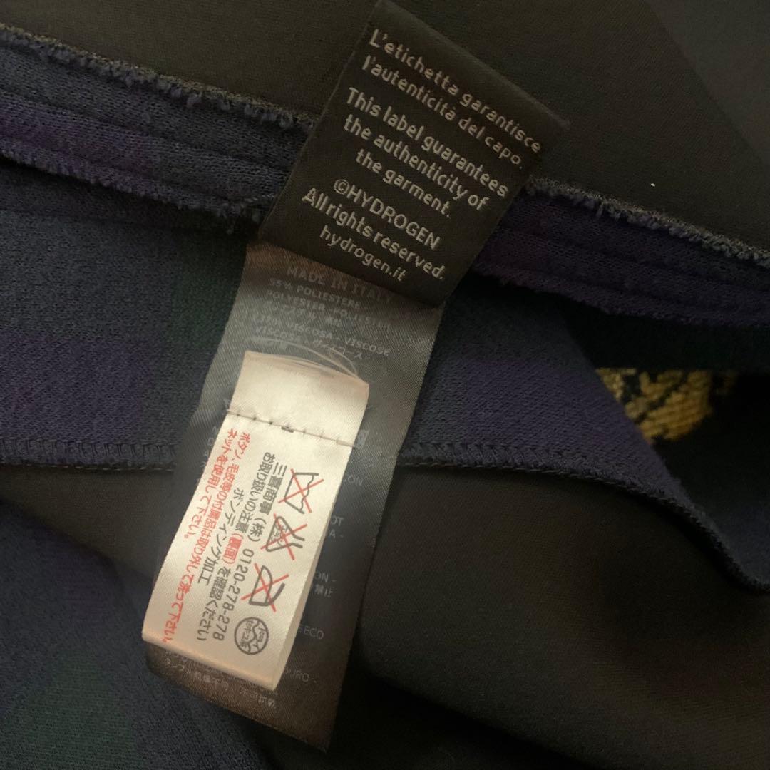 HYDROGEN【極美品】タータンチェックコート ボンディング加工 ハイドロゲン