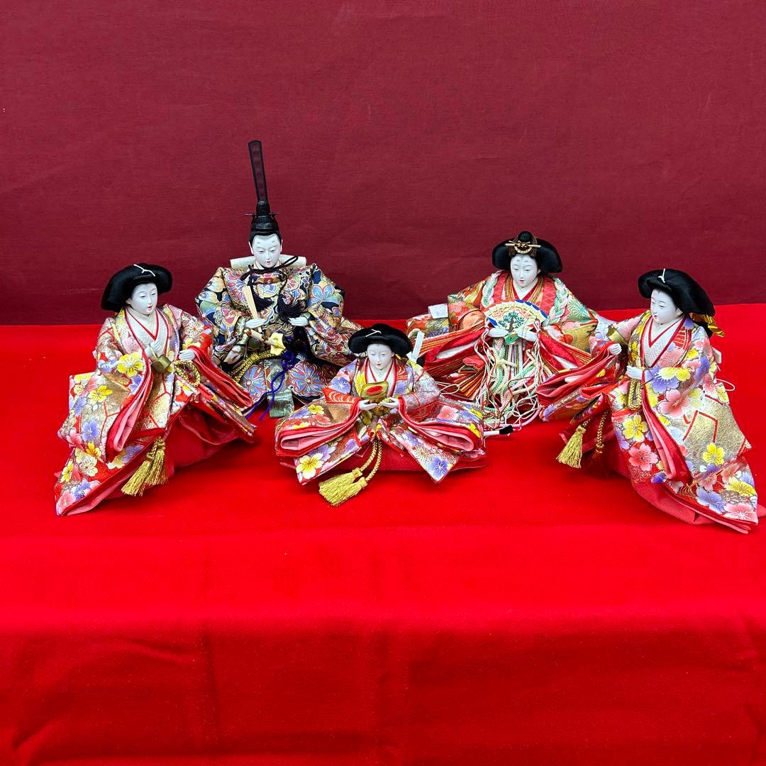【182】雛人形 ５人飾り＊倉庫整理品＊