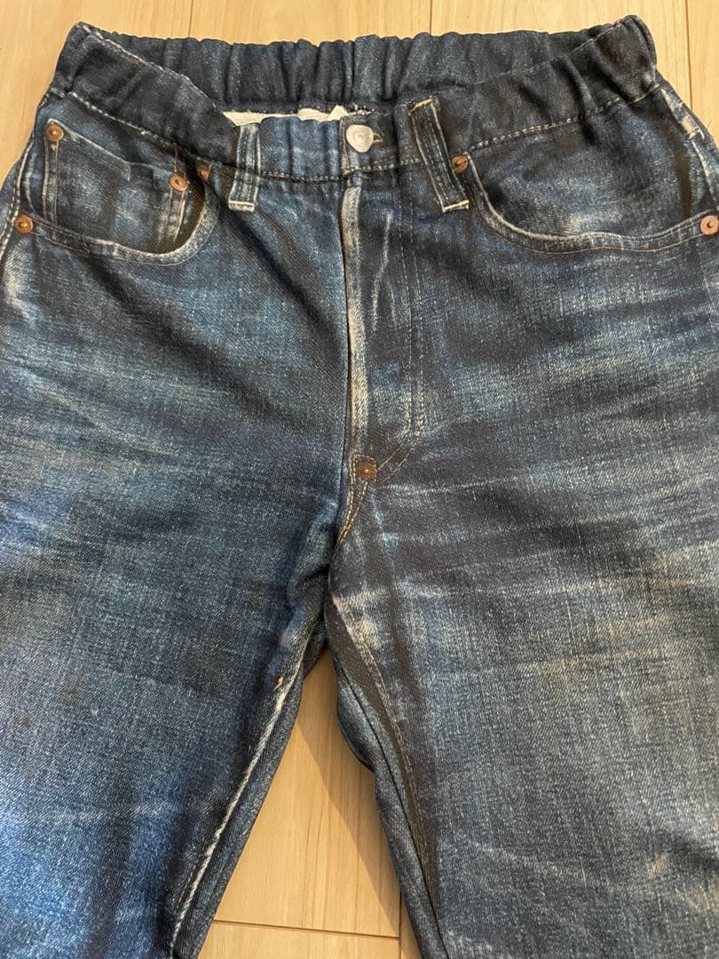 TATA 転写 デニム スウェットパンツ／大戦モデル フェイクデニム