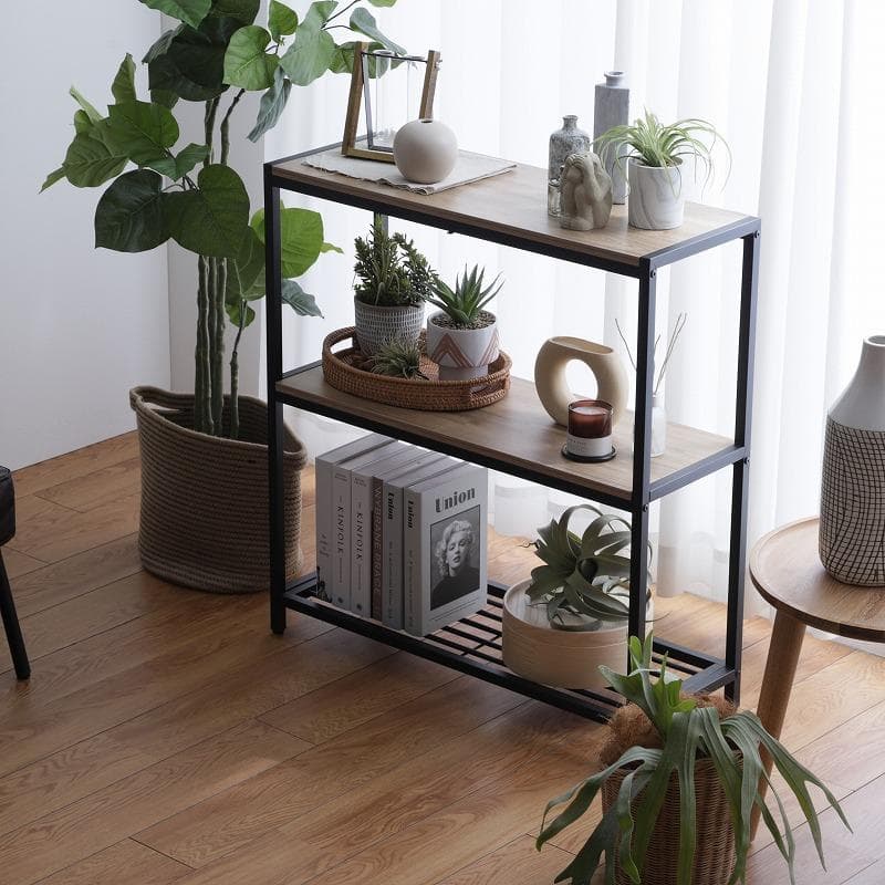 《新品・送料無料》【幅80cm】 Kyle アイアンラック3段