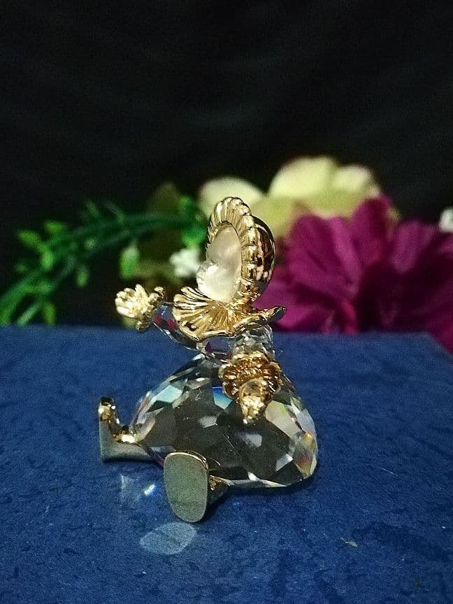 ★美品★廃盤スワロフスキークリスタルオブジェ置物赤ちゃん人形希少レアヴィンテージ