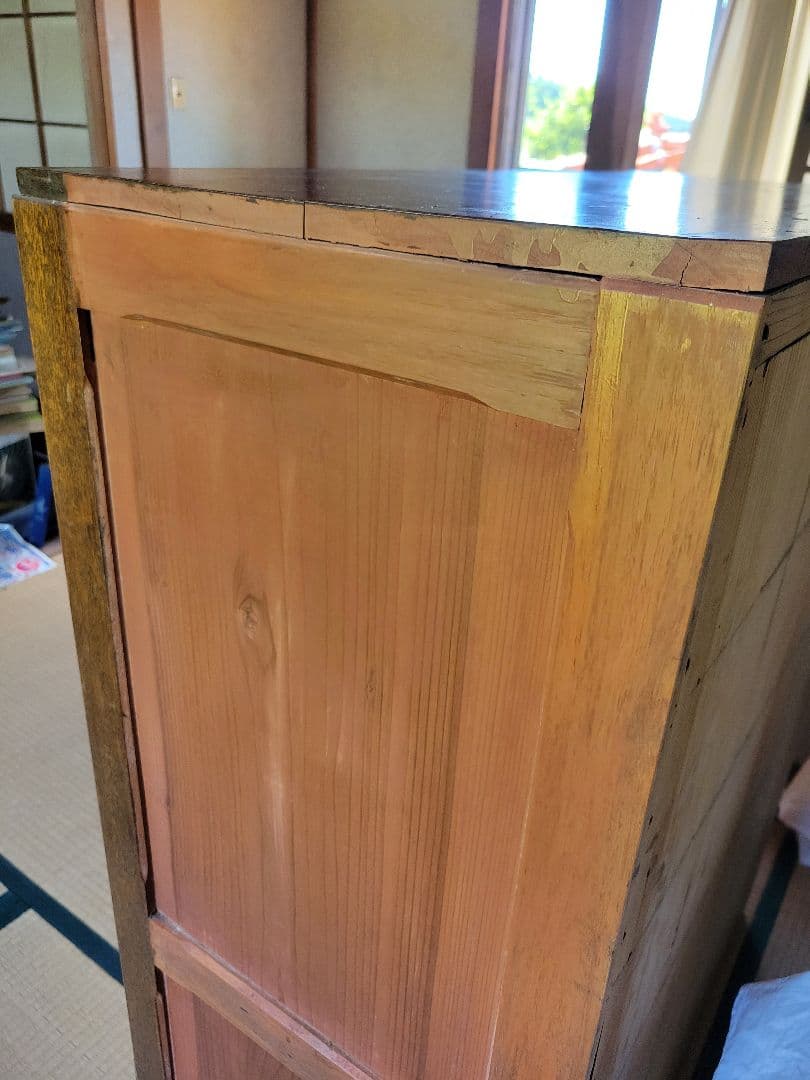 ✅訳あり/ 昭和レトロ 木製タンス 7引き出し ブラウン