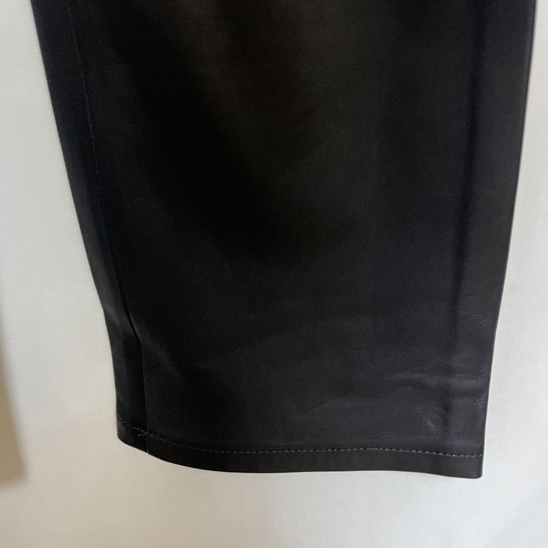 未使用品 定価9.9万 H BEAUTY&YOUTH シープレザーパンツ 黒S