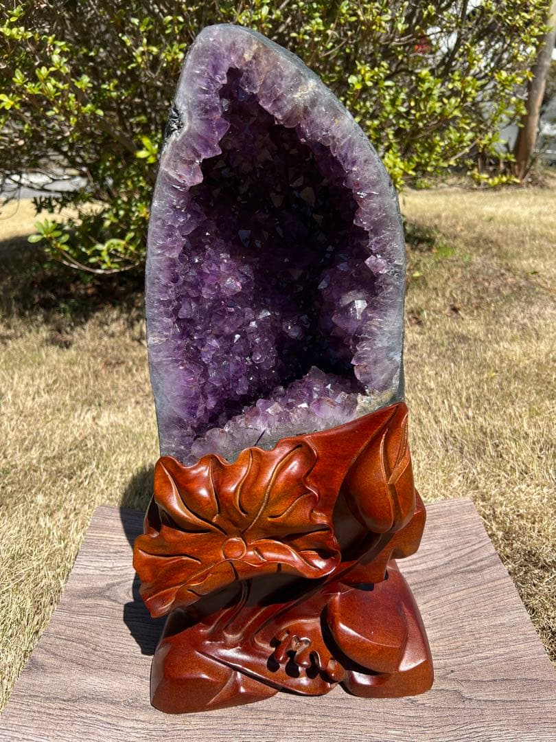 高品質アメジストドーム パワーストーン 紫水晶 天然石 置き物