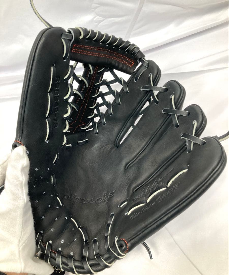 3586N9パ 未使用 SSK グローブ 軟式野球 外野手 右投げ ブラック