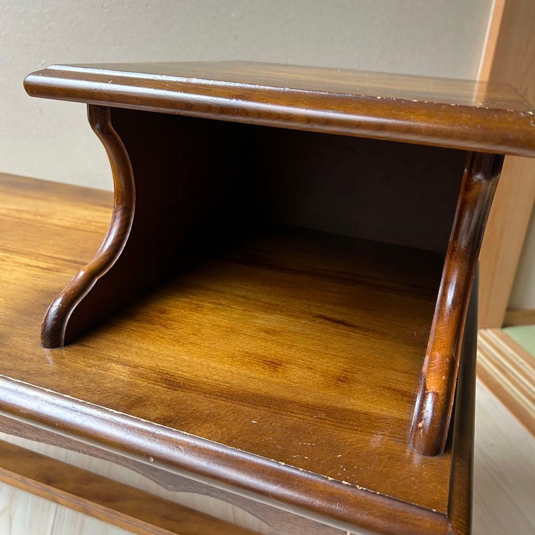 カリモク　オールドカリモク　コロニアル　テレフォンベンチ　電話台　ベンチ　花台