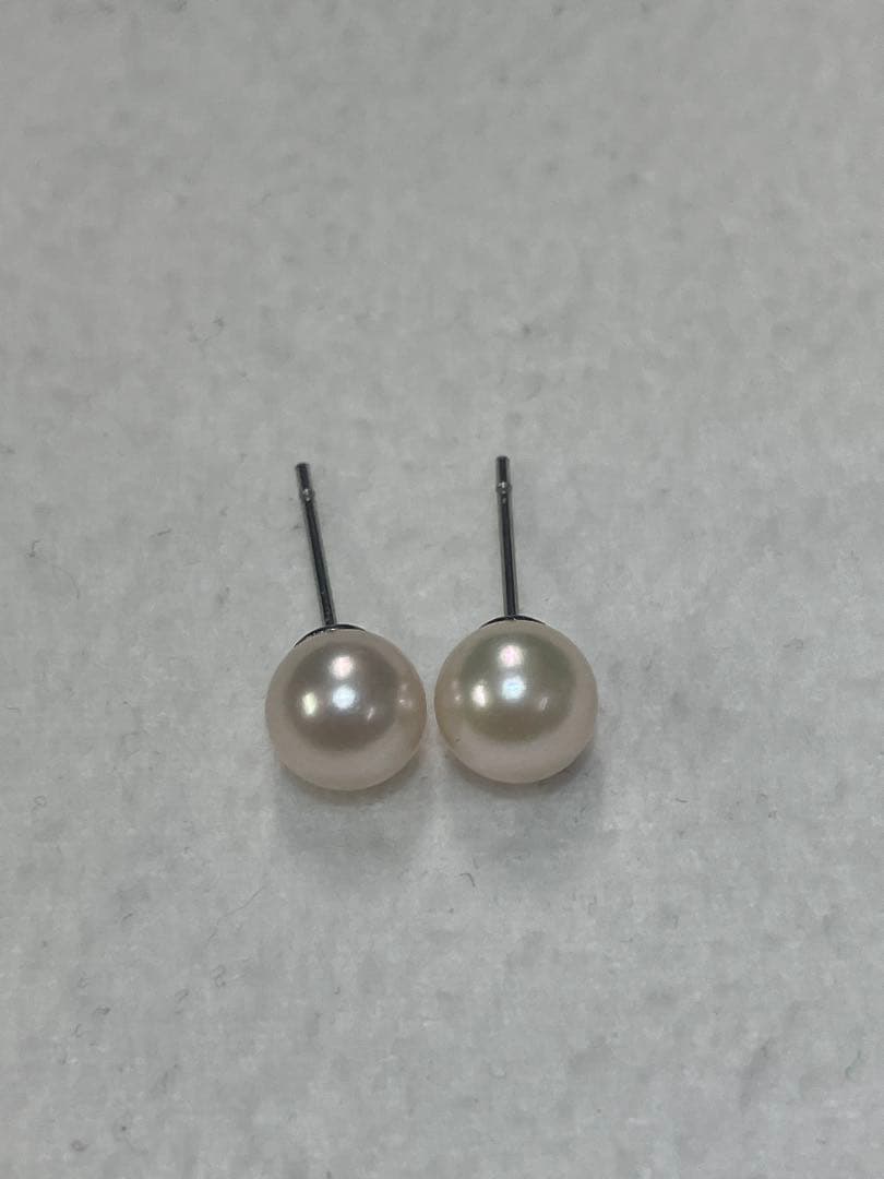 伊勢志摩英虞湾産あこや真珠　7.0 7.1mm パールピアス