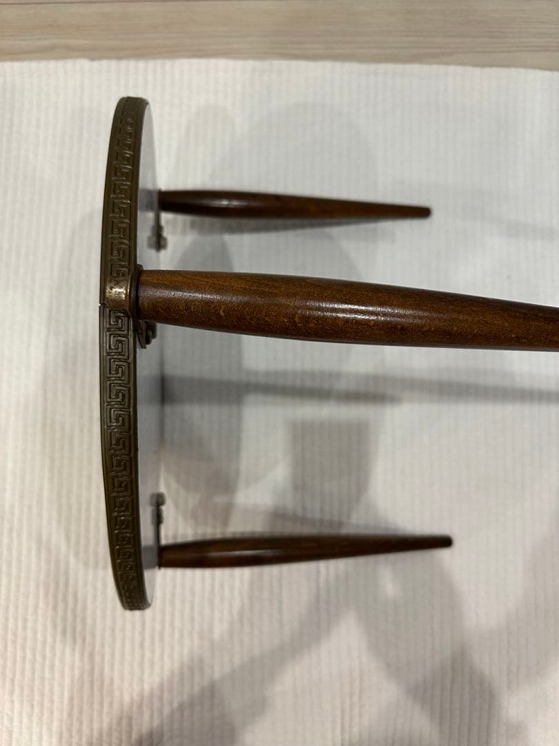 【最終値下】ミッドセンチュリー60s ダークブラウン円形ミニテーブル