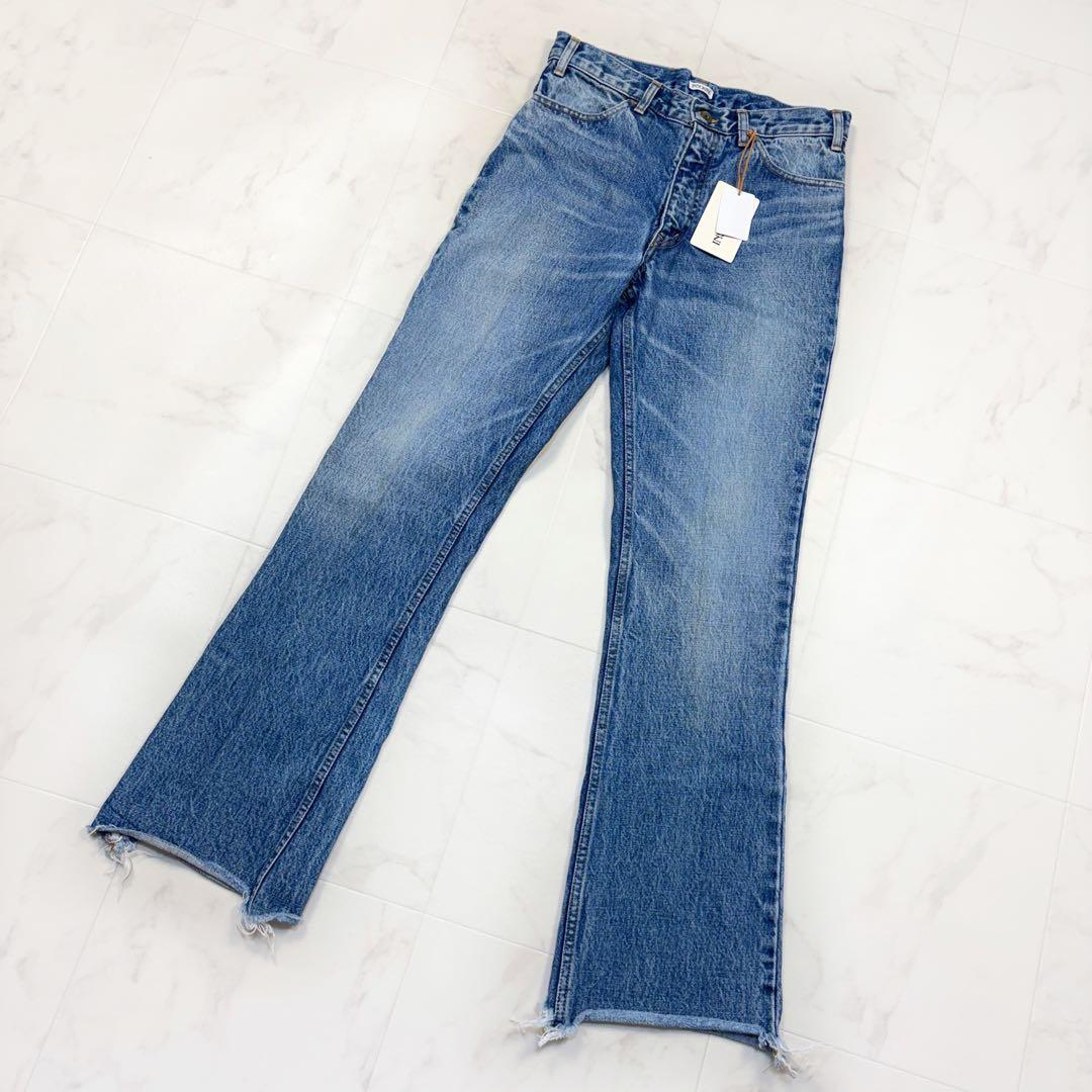 新品タグ付き！アンスクリア　フレアデニムパンツ　カットオフ　36