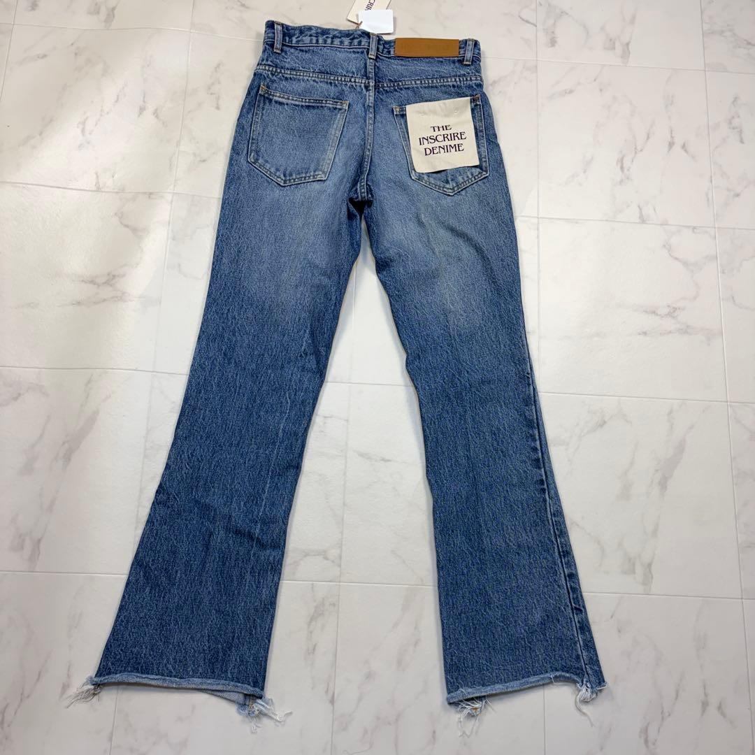 新品タグ付き！アンスクリア　フレアデニムパンツ　カットオフ　36