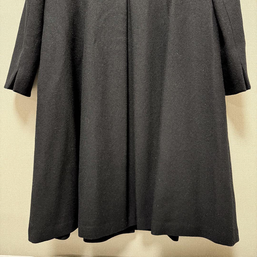 【新品】マダムヒロコ フォーマルロングコート 黒 ７号尾州産ウール100%上質