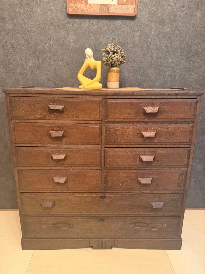 【ヴィンテージ】収納棚　昭和レトロ　木製 古道具　アンティーク送料込み