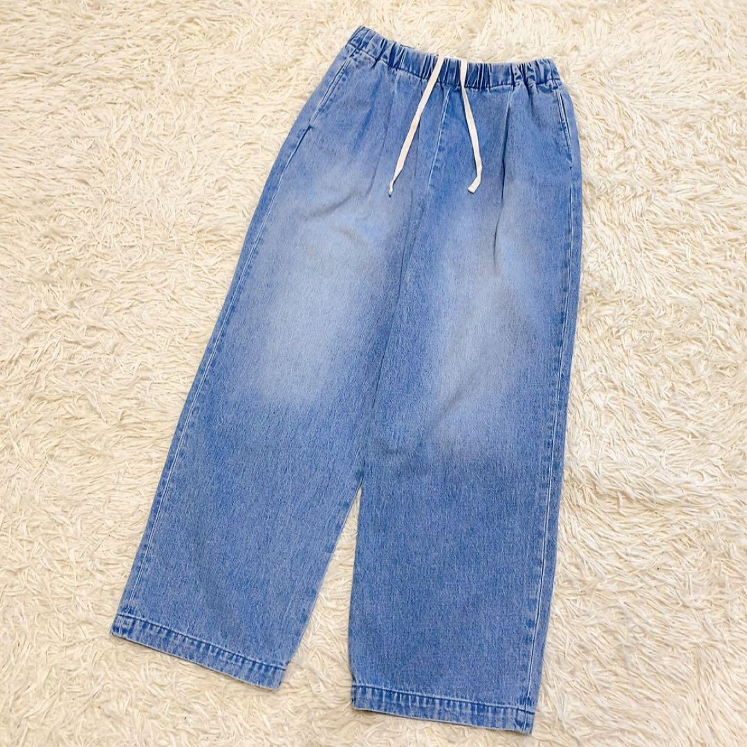 【美品】かぐれ フェードデニムイージーパンツ ウエストゴム 近年モデル 大人気