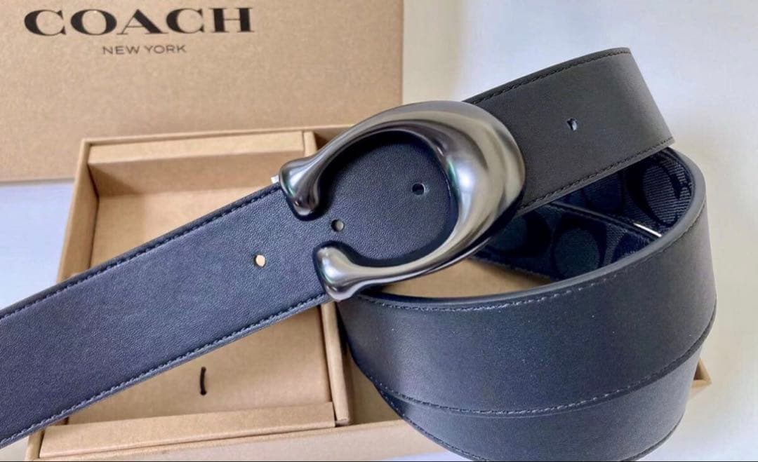 新品正規品コーチCOACH3点セットシグネチャーフリーサイズ　レザーベルト