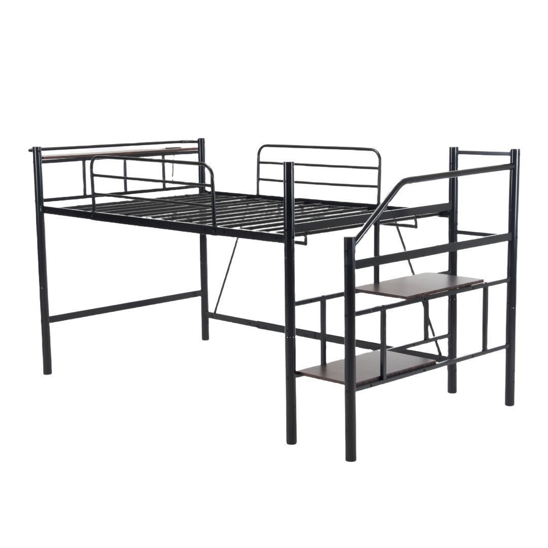 【パイプ床板・SDセミダブル】ロフトベッド パイプベッドセミダブル北欧風 耐震