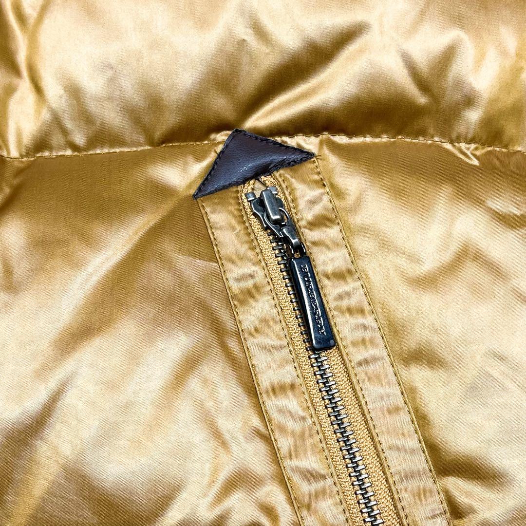 極美品 バーバリーロンドン ダウンベスト リバーシブル フード、ファー着脱可能