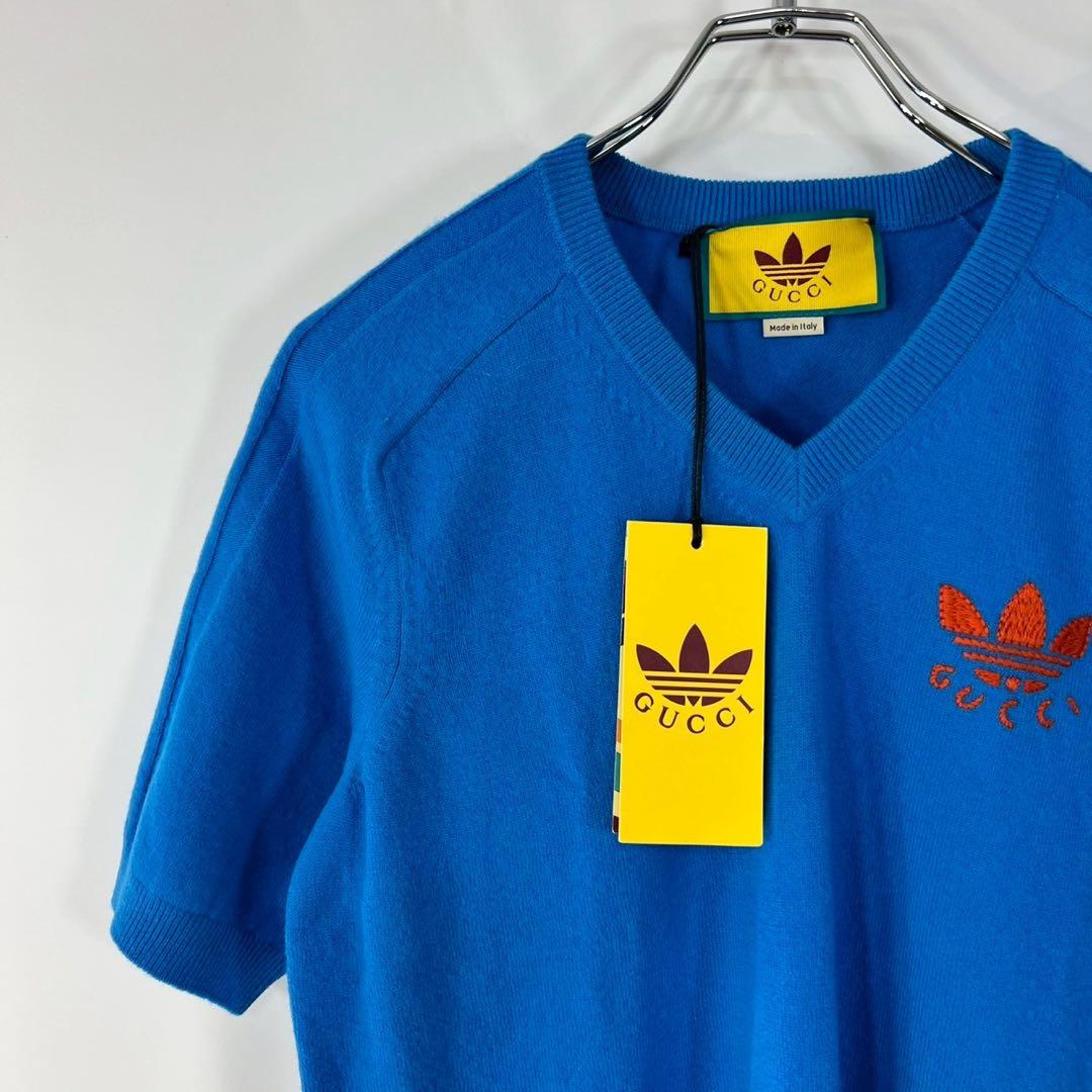 GUCCI アディダス　コラボ 半袖ニット　　XS タグ付き