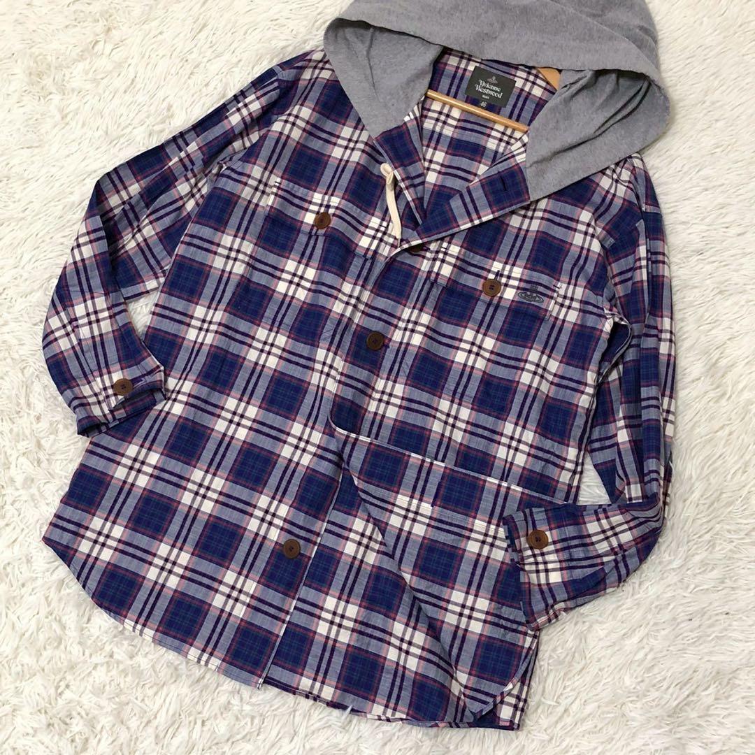 美品◎Vivienne Westwood MAN フード付 シャツジャケット