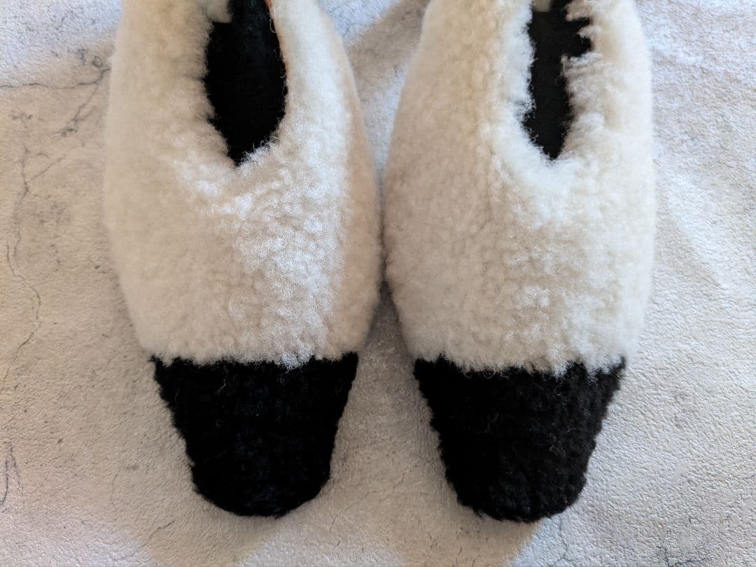 MARNI ムートンボアポインテッドトゥ シューズ