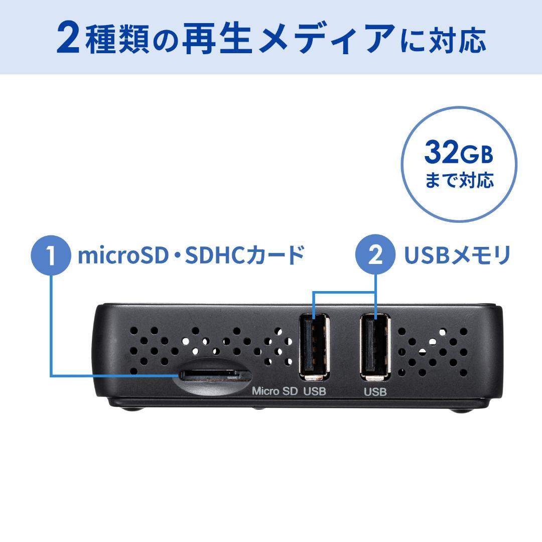 メディアプレーヤー(4K対応)MED-PL4K101 会議に最適プレゼン機材