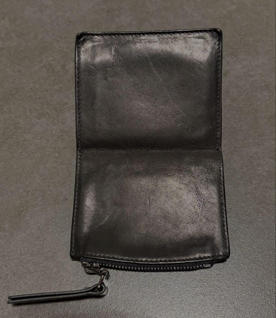 マルジェラ ブラックレザー 二つ折り財布