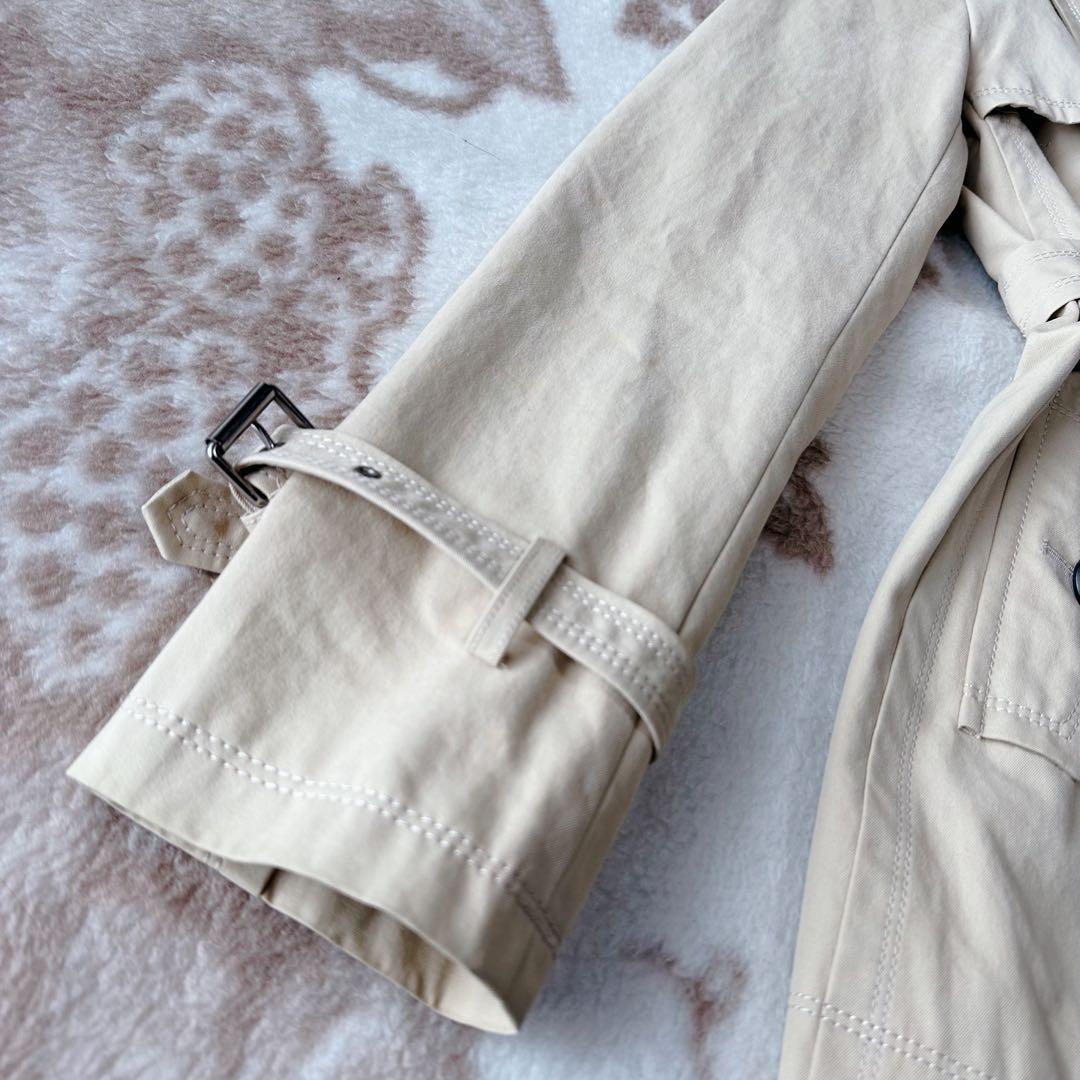 バーバリーブルーレーベル ノバチェック ショートトレンチコート ベルト 40