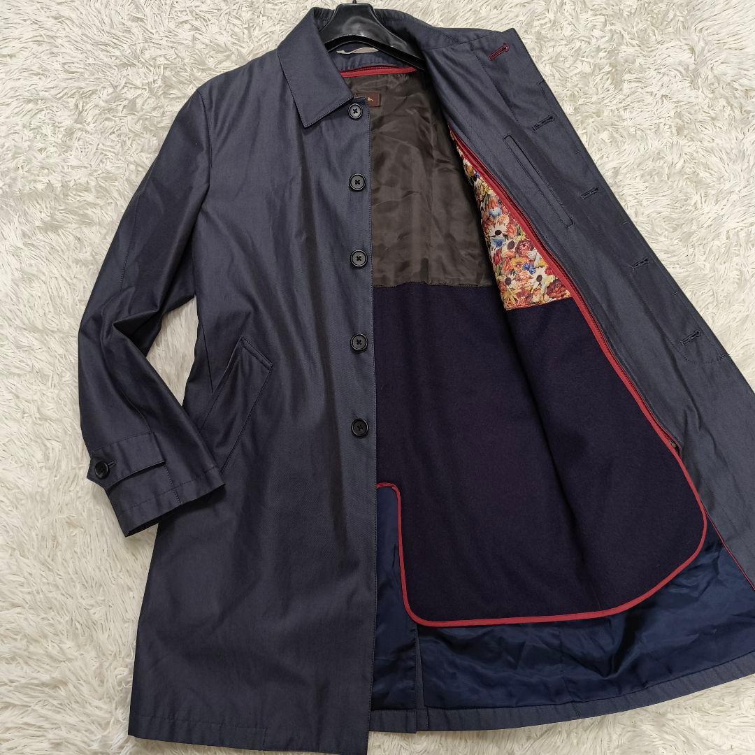 近年モデル ポールスミスコレクション ステンカラーコート ライナー フラワー M
