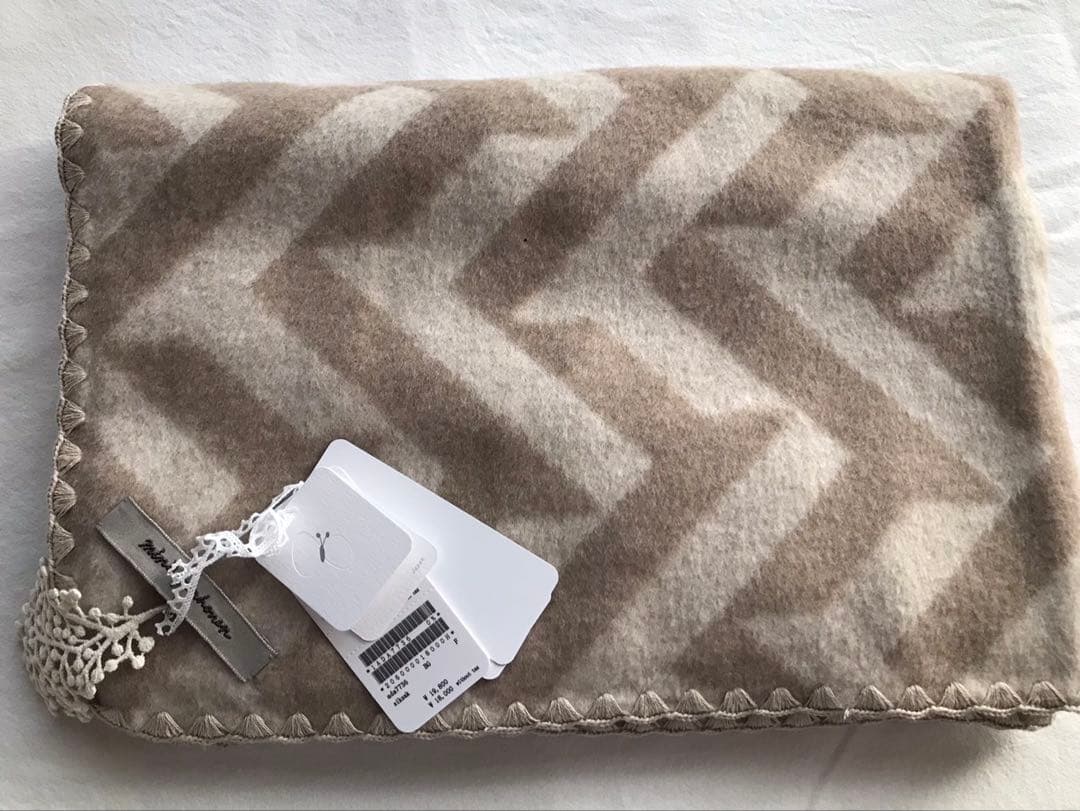 ミナペルホネンsiksakブランケット⭐︎ベージュ系xsサイズ美品