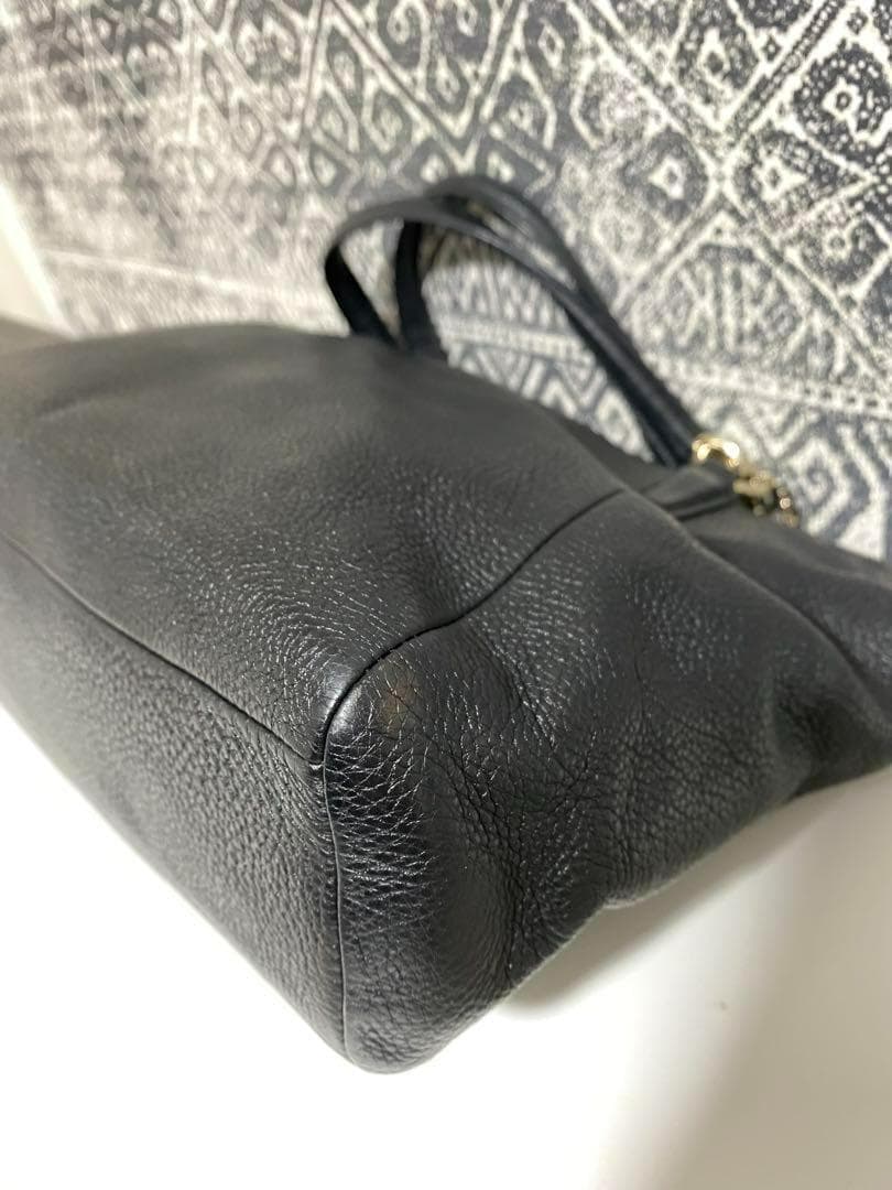 【美品】COACH コーチ F36675 レザー トートバッグ ハンド ブラック