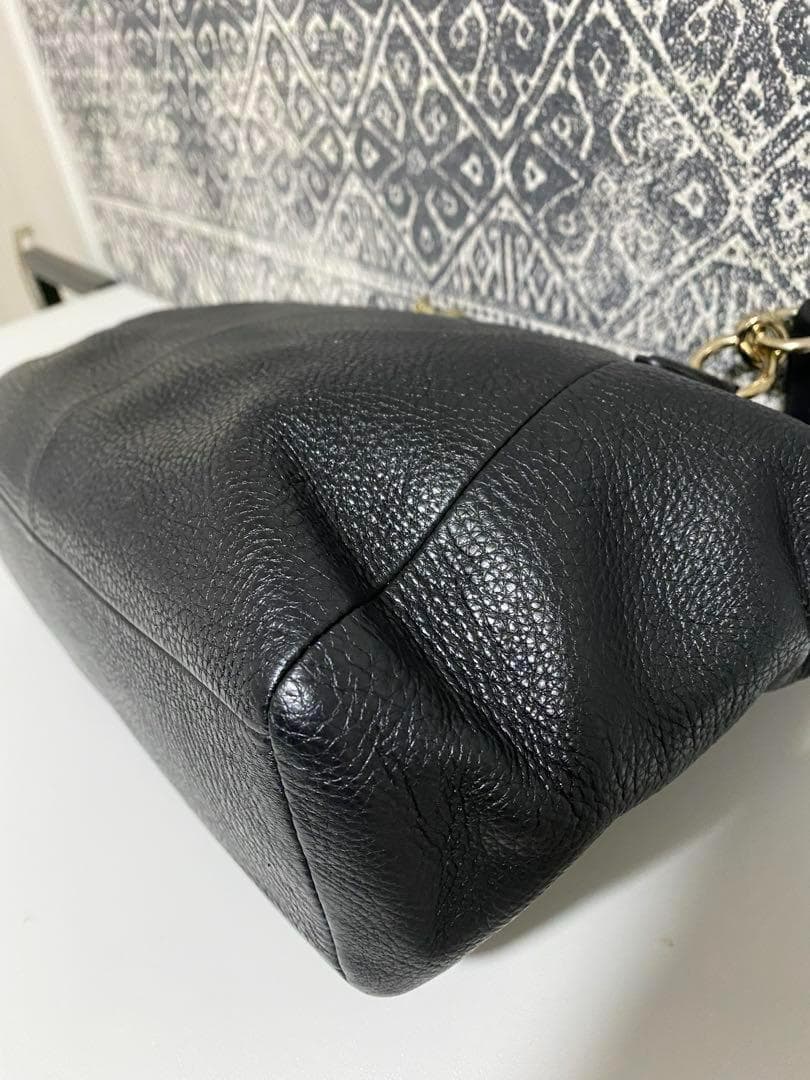 【美品】COACH コーチ F36675 レザー トートバッグ ハンド ブラック
