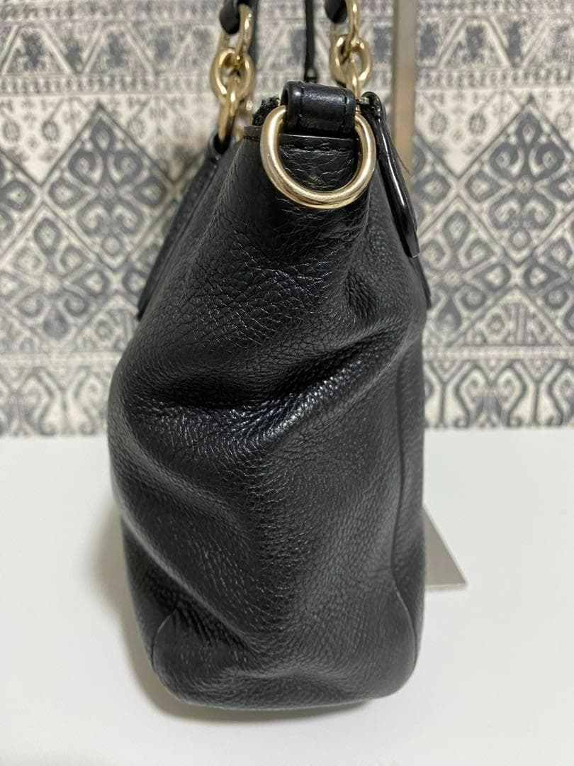【美品】COACH コーチ F36675 レザー トートバッグ ハンド ブラック