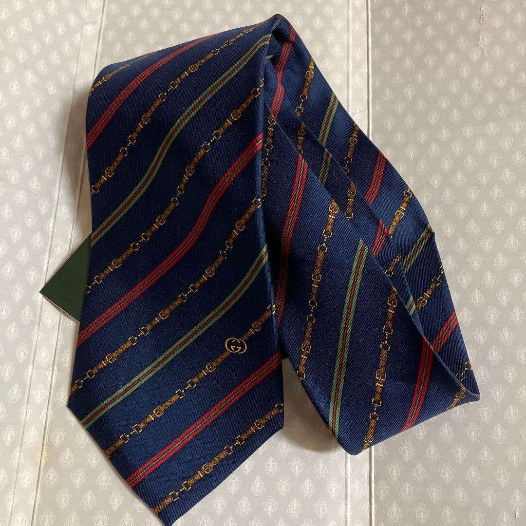 新品タグ付き✨希少GUCCI✨オールドグッチ　ヴィンテージ　ネクタイ