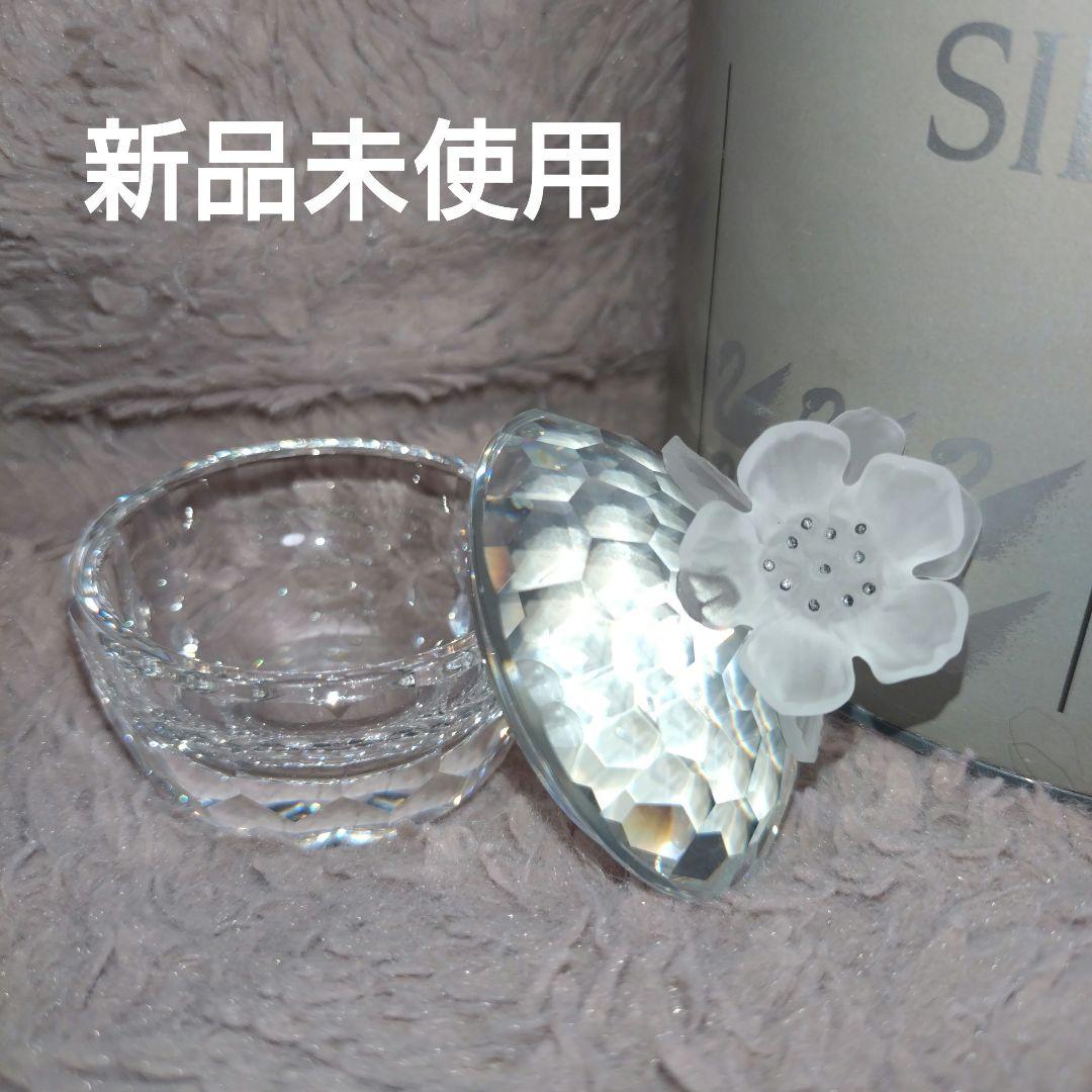 お値下げ【希少❗️】Swarovski クリスタル 小物入れ 花の蓋付き