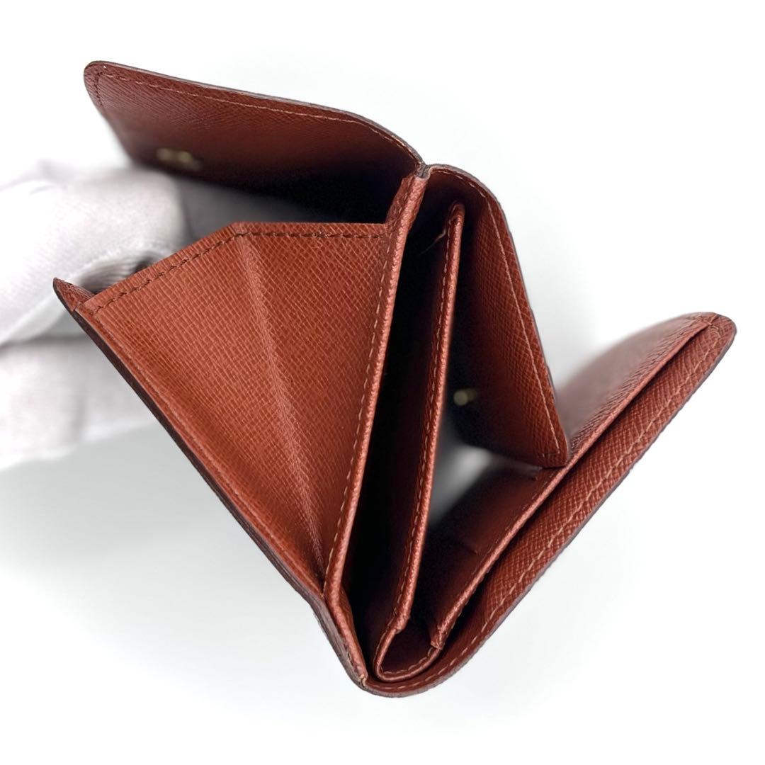 極美品 ルイヴィトン モノグラム カルトクレディ 三つ折り財布 Wホック