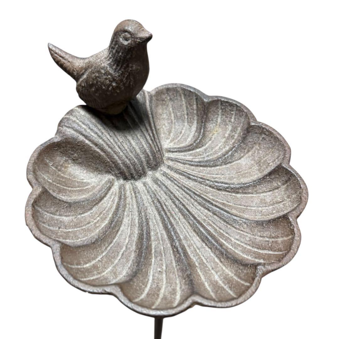 小鳥モチーフ 鋳物バードフィーダー ガーデン