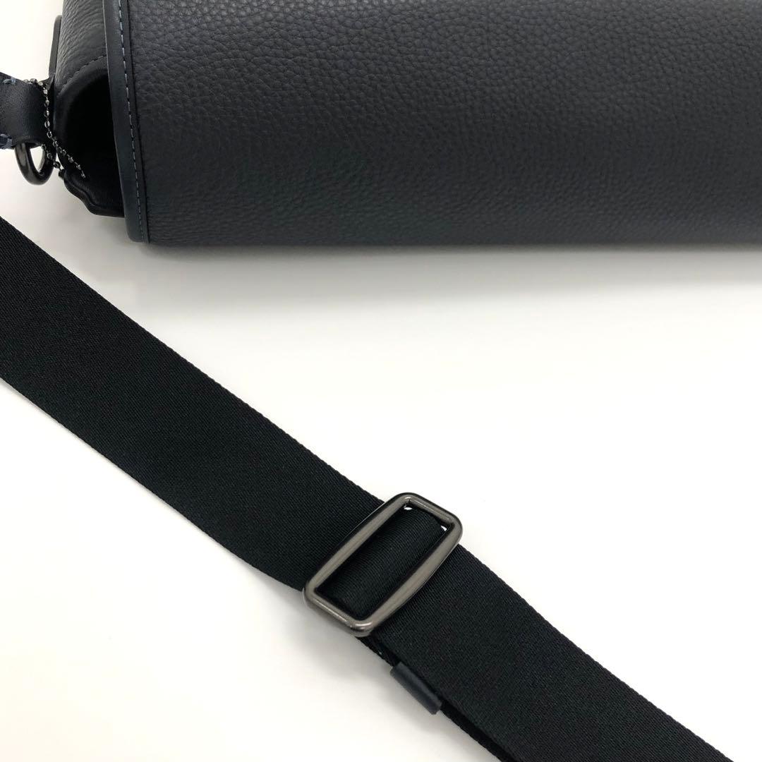【極美品】COACH コーチ　ネイビー レザー メッセンジャーバッグ メンズ