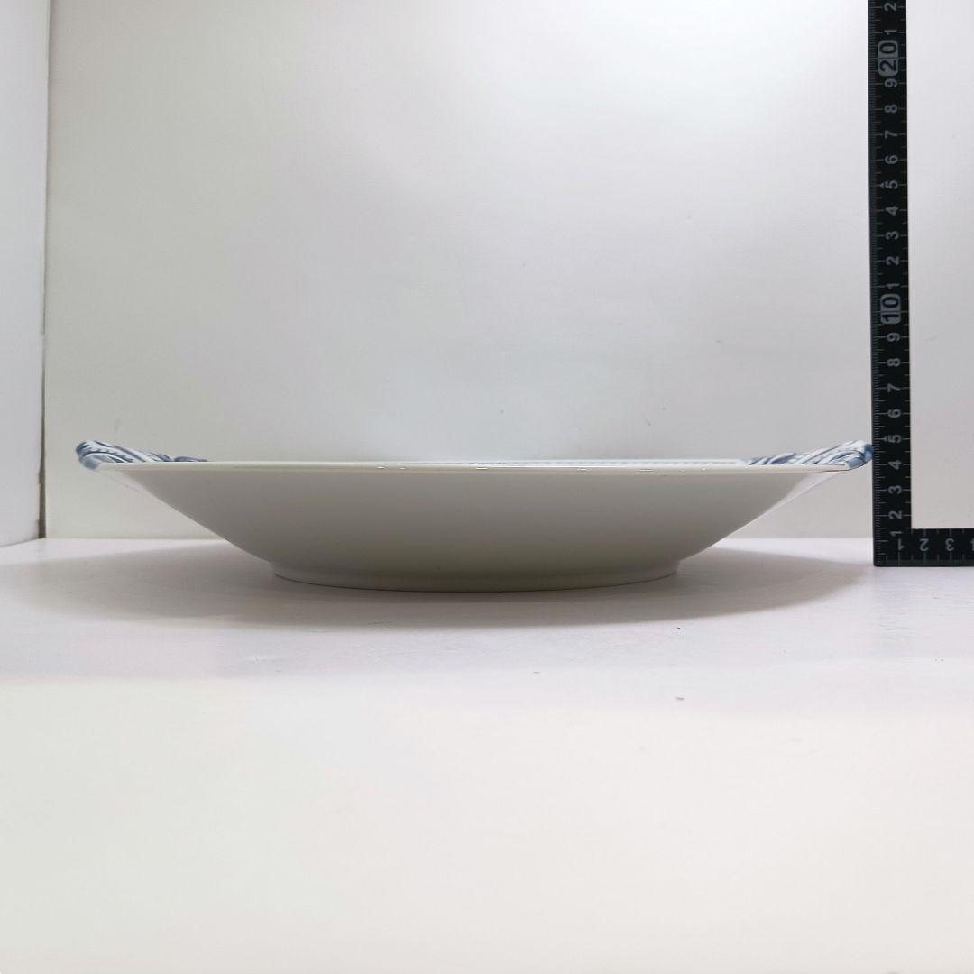 Y3223-1 ロイヤルコペンハーゲン ブルーフルーテッド 大皿 耳付　QQQ