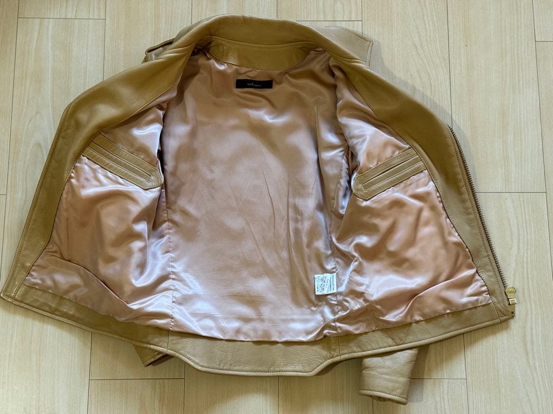 BLACK MEANS ブラックミーンズ ダブルライダースジャケットBEIGE