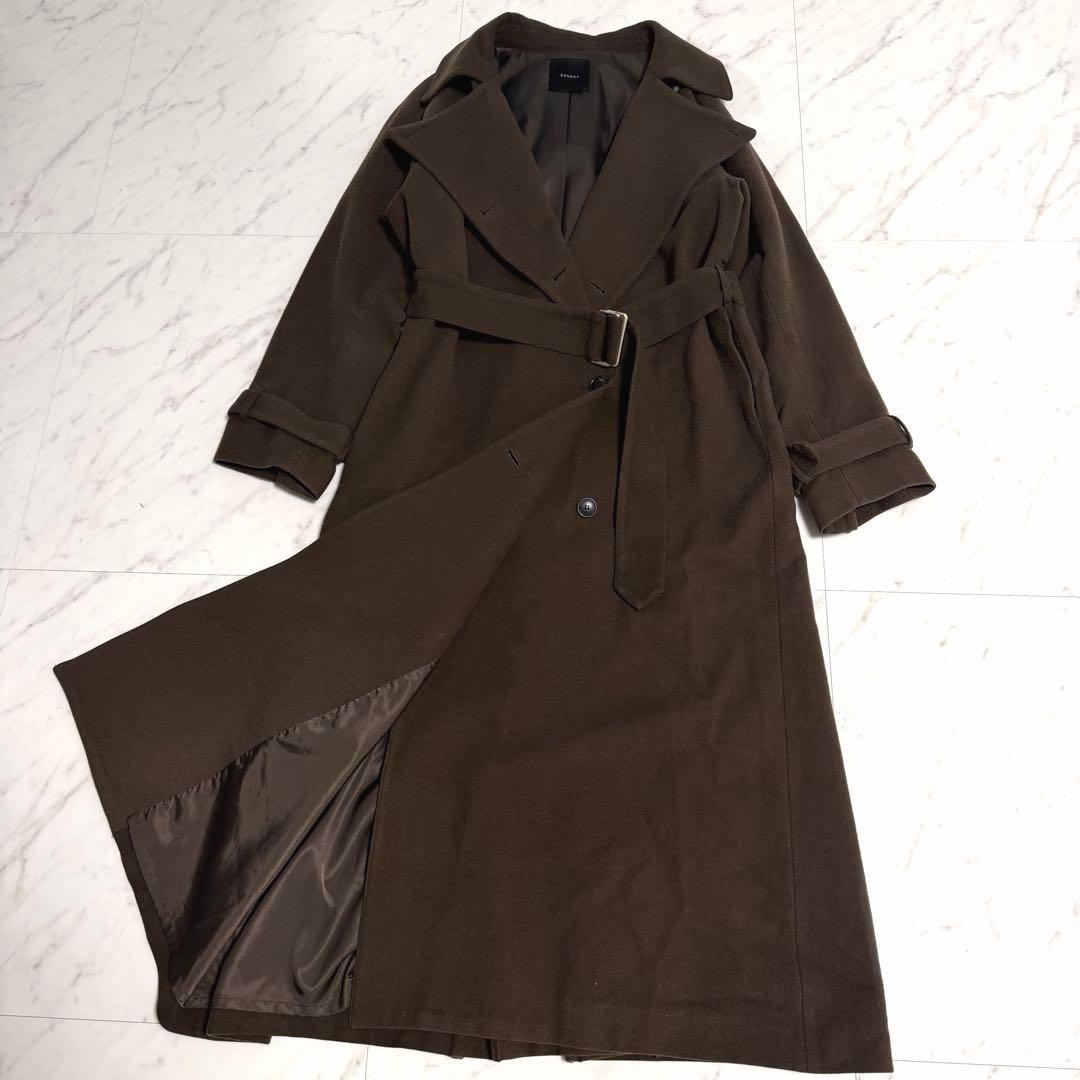 完売品✨アニュアンス ウールトレンチコート ベルテッド 美シルエット ロング丈