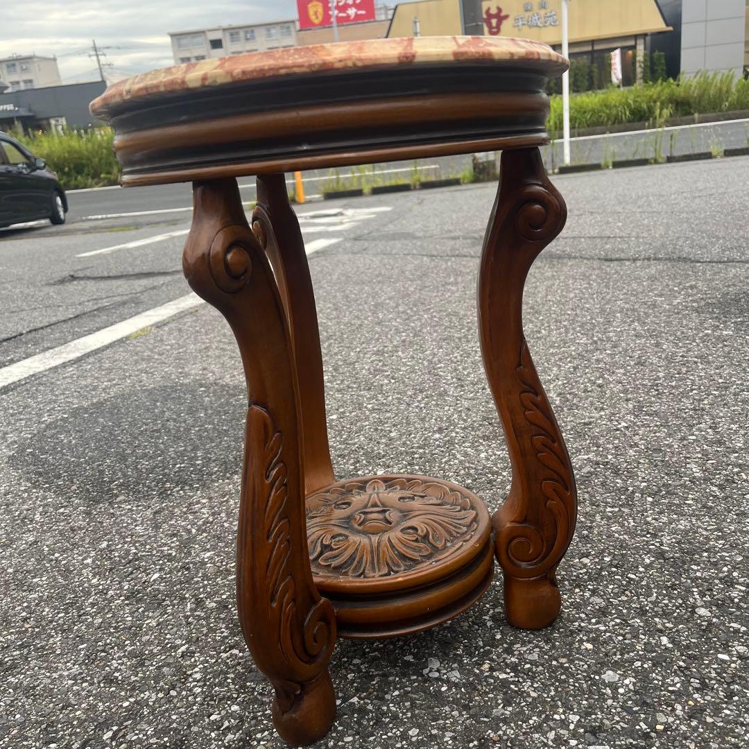 ガリンベルティ社　大理石　花台　イタリア製　サイドテーブル　アンティーク　猫脚