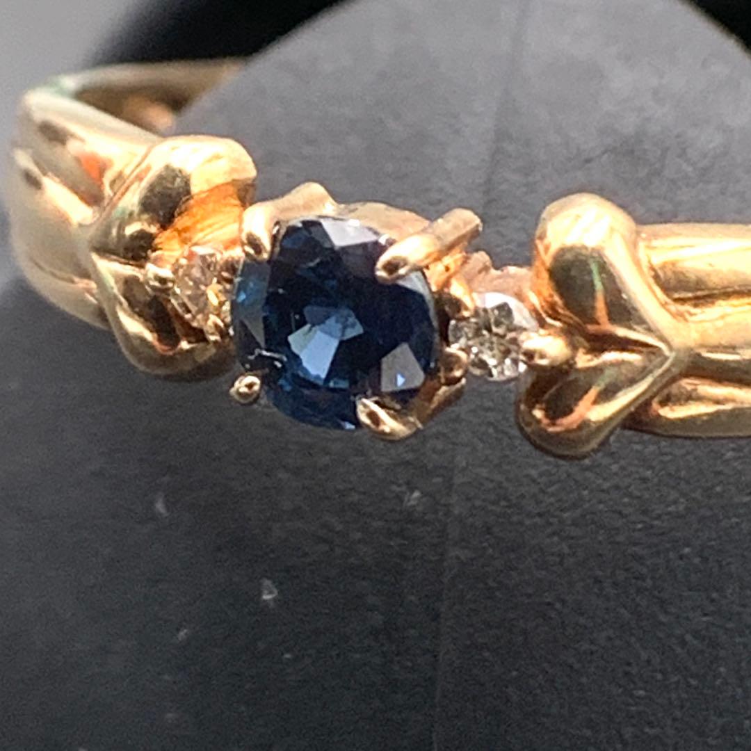 ジュエリーマキ　K9 サファイア ダイヤ 11号 レディースリング　ゴールド