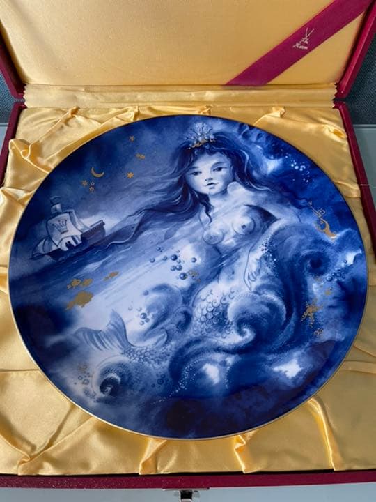 103マイセンプレート3点「人魚姫」「菊」「三つ花」掛け皿　meissen未使用