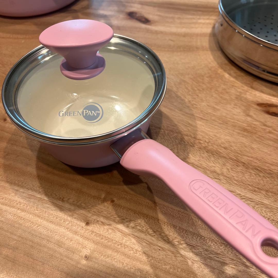 GREENPAN セラミック鍋セット ピンク