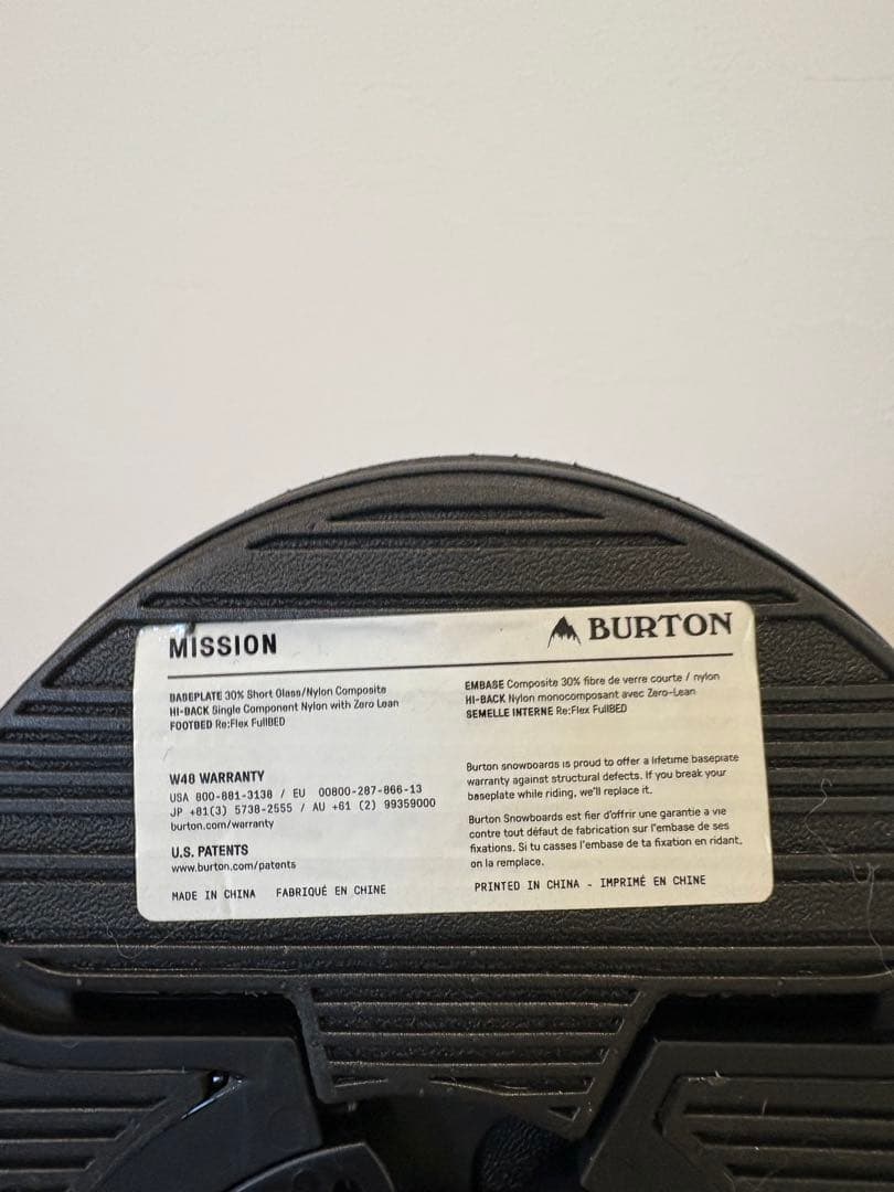 バートン ビンディング ミッション BURTON Mission サイズM