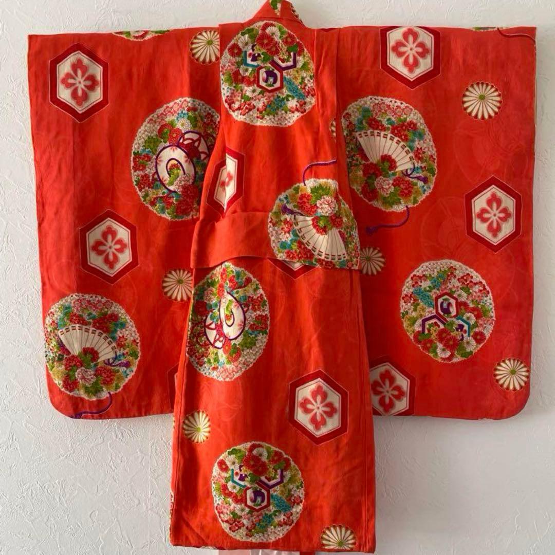 【6/6までのお値下げ！】七五三　３歳　アンティーク着物セット　フルセット