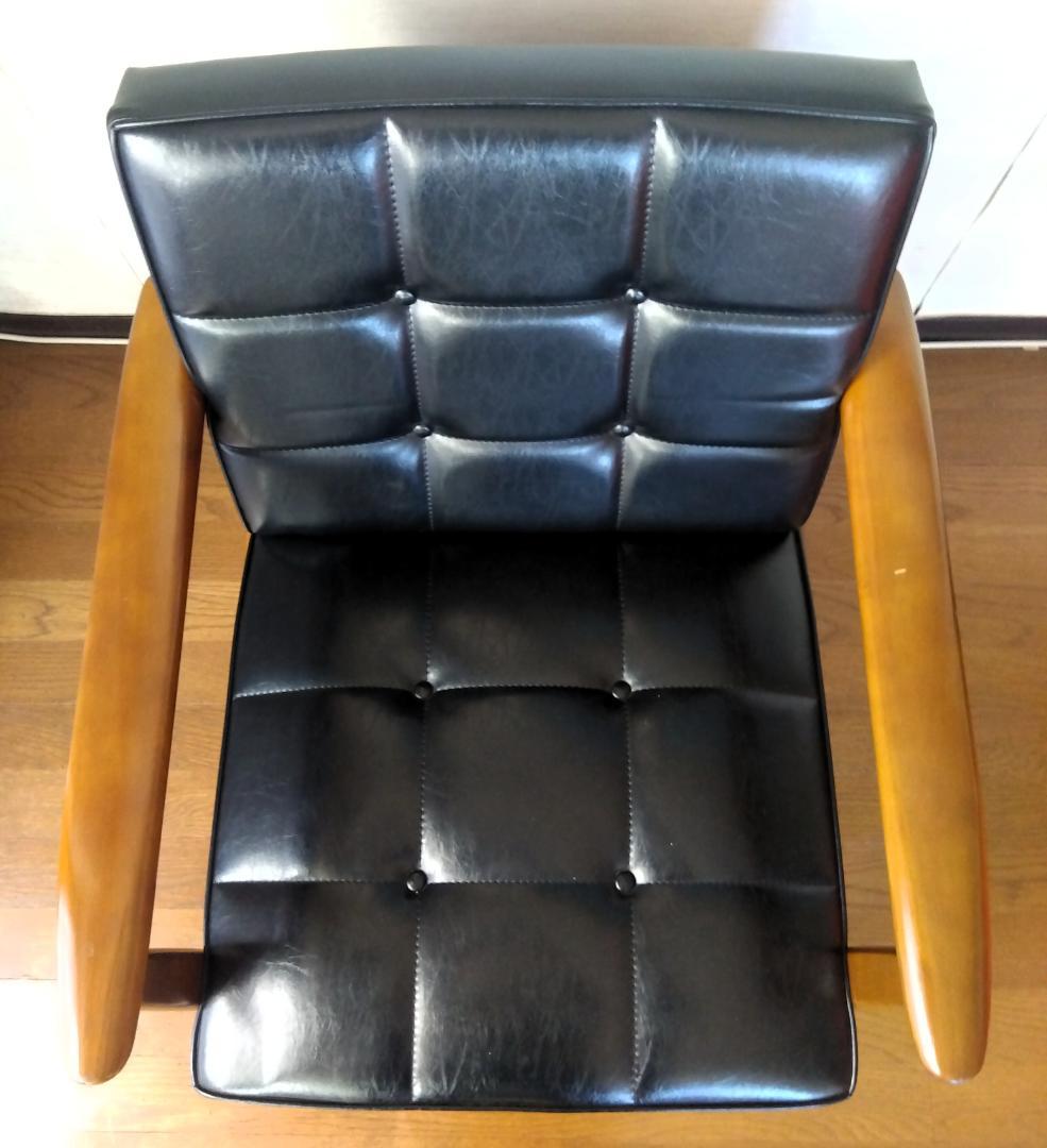 カリモク60 Kチェア 1シーター スタンダードブラック W36170BW ②