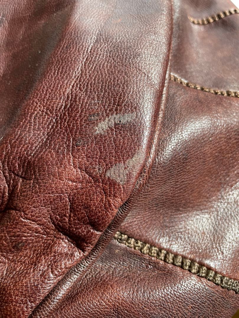 【訳あり】モロッコ産 本革 クッション プフ 円形スツール チョコレート色