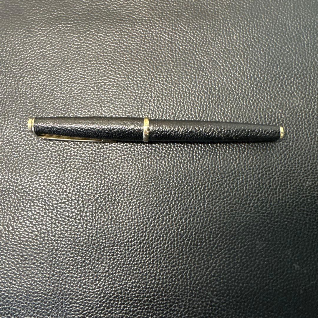 PLATINUM 18黒 レザー 万年筆　現状品