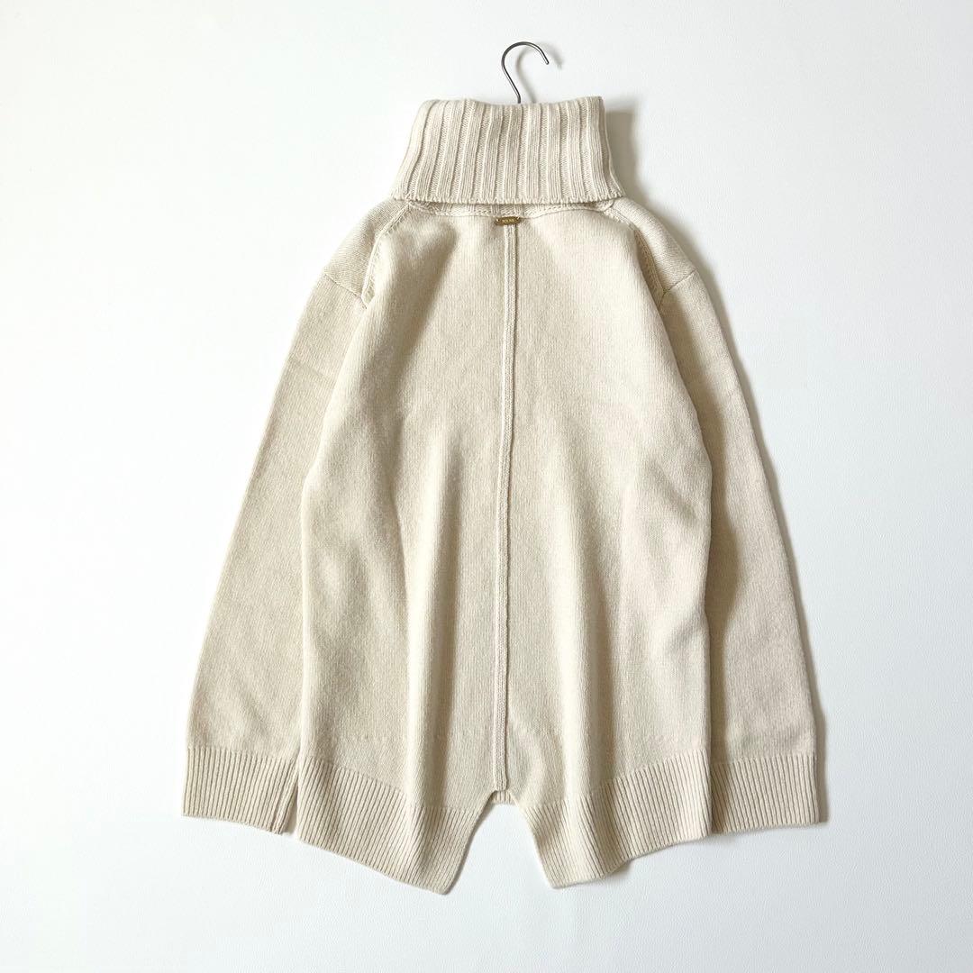 3150y美品 ミューズドゥーズィエムクラス カシミヤ混タートルネックニット 白